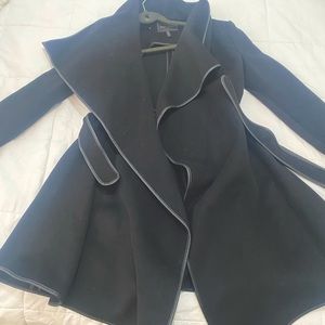 Bcbg Maxazria Cameron Draped Collar Belted Coat 12158BM-001